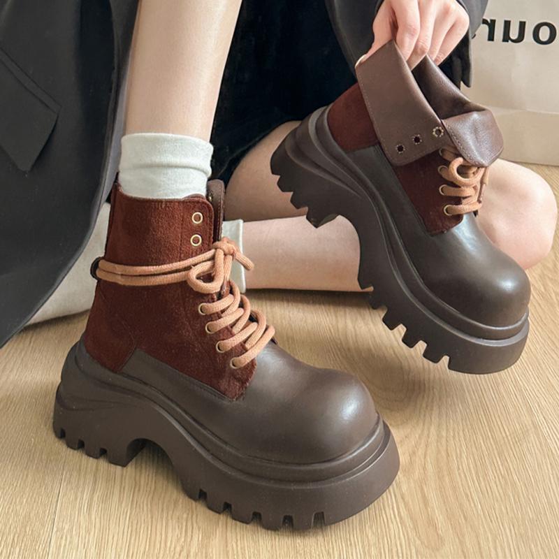 Fashion Ankle Boots for Women Flats Platform Fashion Sport Shoes Dress Casual Designer Winter Boots 2025 New Goth Mujer Chelsea Botas