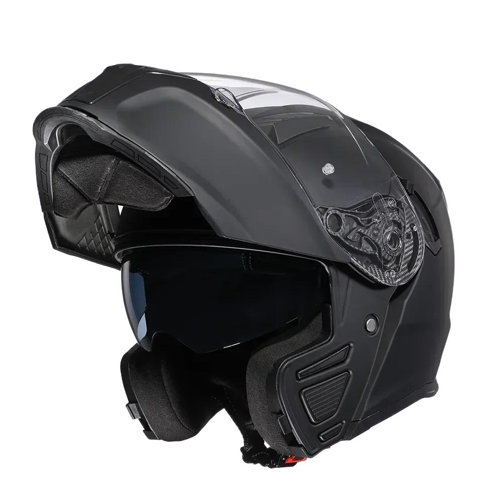 Flip Up Motorcycle Helmet with Sunglasses Visor Dual Lens Full Face Moto Helmet Cyril Motorcycle Helmets Motorcycle Equipments
