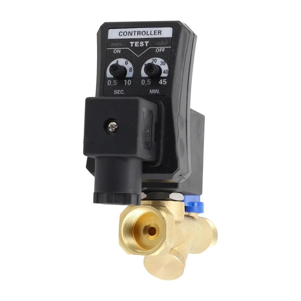 Compact Size AC220V Electronic Timed 2 way Air Compressor Gas Tank Drain Valve with 4mA Maximum Current Consumption