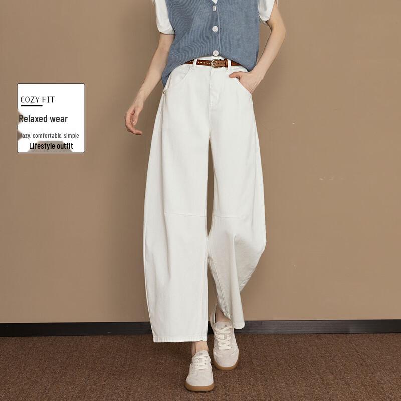 Women s Relaxed Fit Wide-Leg Cropped Jeans XL