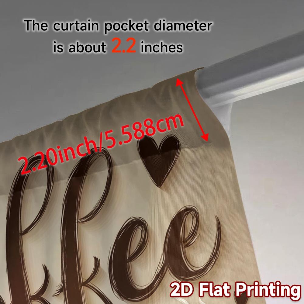 Flat Printing Curtains Without Rod Coffeelovers Curtain Fabric Versatile Polyester Home Decor Ldeal Set Of 2 Modern Made Washable