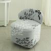 Jacquard Pattern Mushroom Stool Cover Slipcovers Washable Low Stool Protective Case Elastic Anti-dust