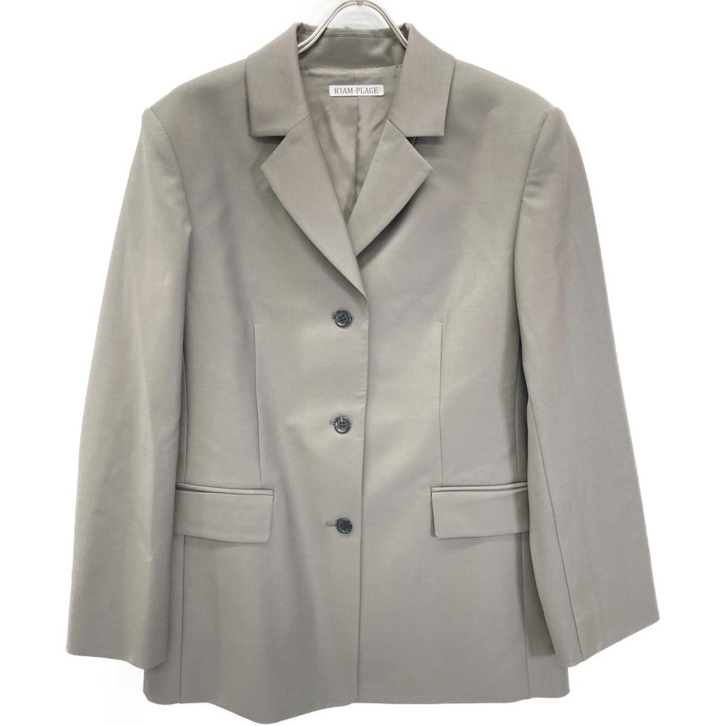 r'iam plage Grey 25-010-922-6030-1-0 Shirt Tailored Jacket Jacket 38 greigeUsed