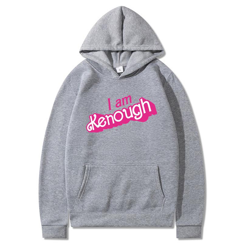 I Am Kenough Hoodies Women Barbiecore Movie Kenough Sweatshirts Women Unisex Fashion Graphic Printed Harajuku Streetwear Hooded Pullovers