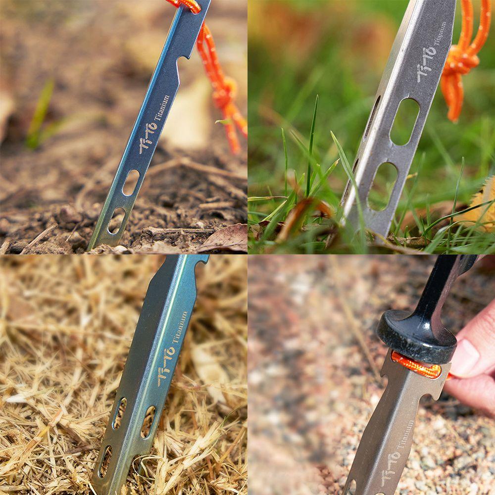 

Snowfield Heavy Not Rust V-type Tent Stakes Titanium Tent Stakes Lightweight Pegs Tent Stakes