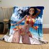 Tropical Beach Girl In Floral Bikini Patterned Blanket, Flannel, Suitable for All Seasons, Home Decor, Warm and Cozy
