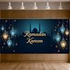 Bannière Ramadan Kareem Toile de fond Lanternes Lumières Décoratif Festival Fête Événement Célébration Graphique Décor Islamique Arrière-plan