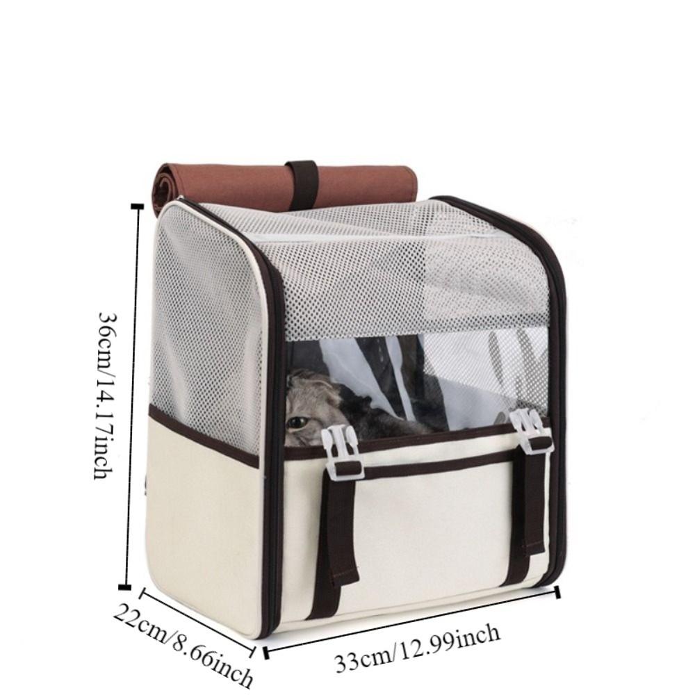 Large Capacity Pet Carrier Backpack Breathable Cat Shoulder Bag Portable Pet Bag Outing