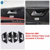 Car Inner Door Handle Bowl Frame Cover Trim For Peugeot 3008 5008 GT 2017 - 2025 Carbon Fiber / Matte / Black Brushed / Silver