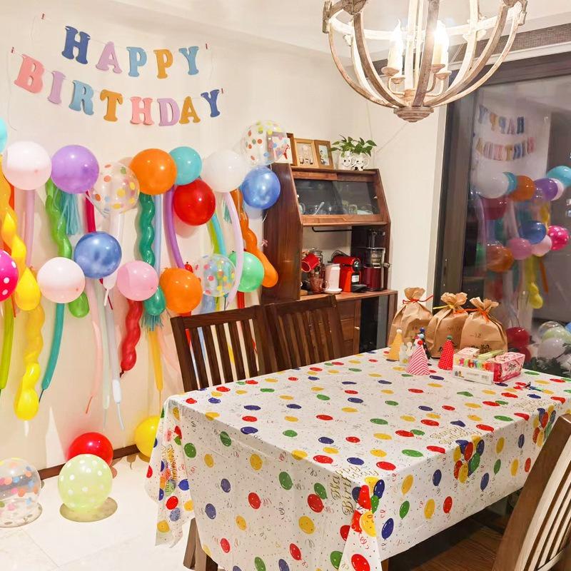 Cartoon Printed Disposable Table Cloths Children's Camping Kindergarten Dessert Tablecloth Birthday Party Theme Decoration Desktop Protective Cover