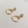S925 Silver Zircon Diamond Earrings: Simple, Elegant, All-Match Ear Jewelry