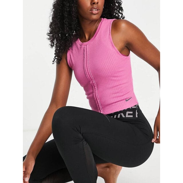 

Розовая майка с завязками Nike Yoga Dri-FIT
