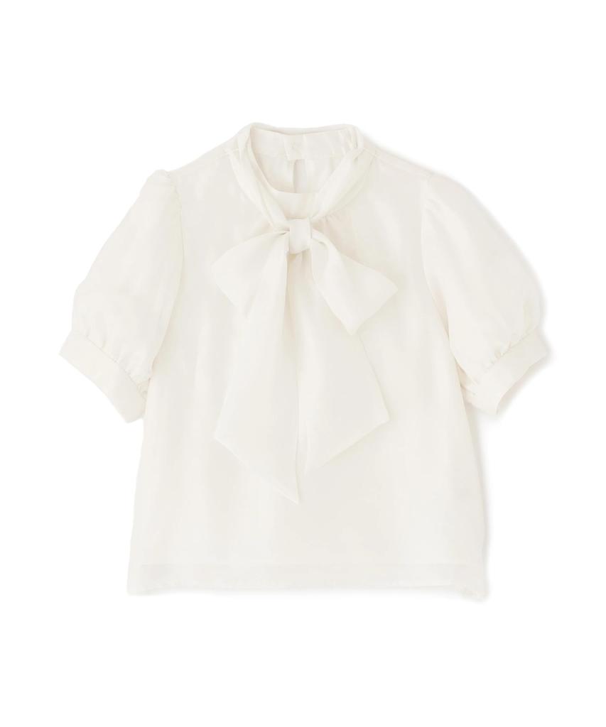 Balloon Sleeve Bowtie Blouse