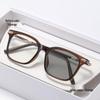 Ultra-Light Fashionable Cross-Border Light-Sensitive Color-Changing Glasses: Trendy Large Frame Anti-Blue Light Myopia Specs for a Slimming Look
