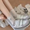 Boneless Socks Girls Tube Socks Rolled Edge Dot Gauze Embroidered Puppy Girl Socks Trendy Cute Student Stockings