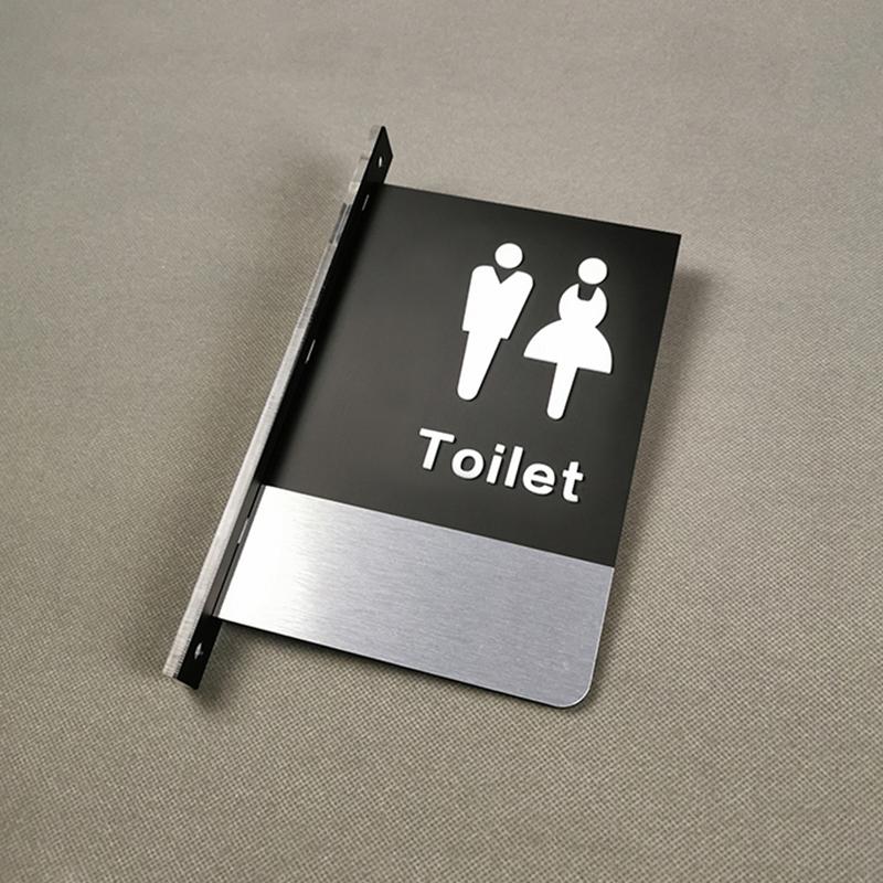 Dveřní cedule Oboustranná upomínková cedule na toaletu Pánská a dámská cedule s pokyny pro koupelnu s pokyny pro hotelové WC cedule s toaletou