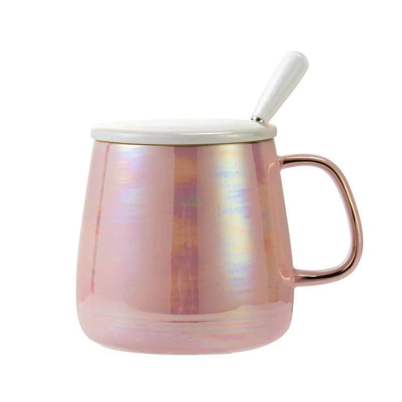 Colored Pearl Glaze Ceramic Mug Coffee Cups and Mugs Cup of Coffee Mug With Lid Drinkware Beautiful Tea Mugs Original Beer Funny