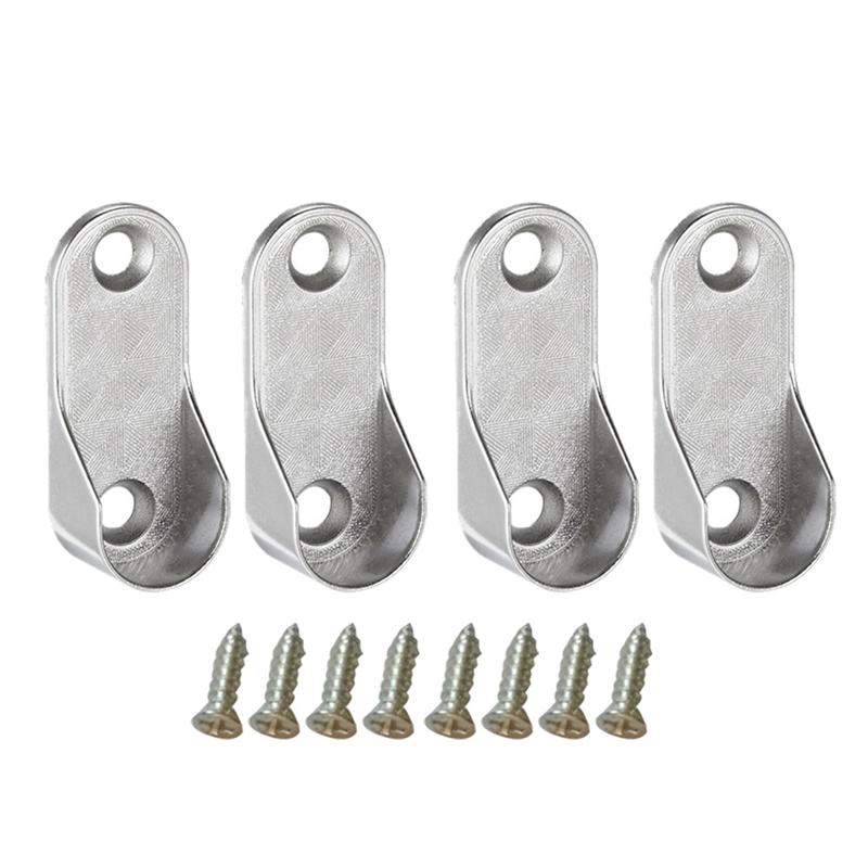 Ovale Kleiderstangen-Endhalter Möbelzubehör Kleiderschrankrohr-Haltebügel Kleiderstangenhalter Kleiderrohr-Halter