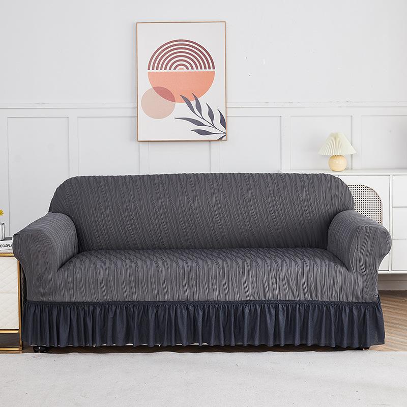 Summer Cool Silk Skirt Elastic Sofa Cover All-inclusive Cover Non-slip Tight Hug Armrest Dust Cover Sofa Cushion Towel Cover Cloth