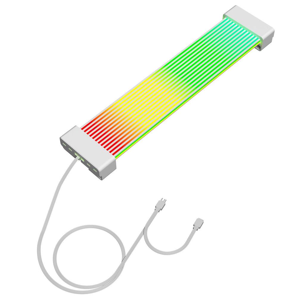 RGB Neon Wire Light Strip for Computer Case – 24-Pin Rainbow Decoration Panel