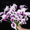 5PCS Artificial Calla Lily Flowers Faux PU Fake Flowers for Weddings Photography Props DIY Bridal Bouquets Home Room Party Decor