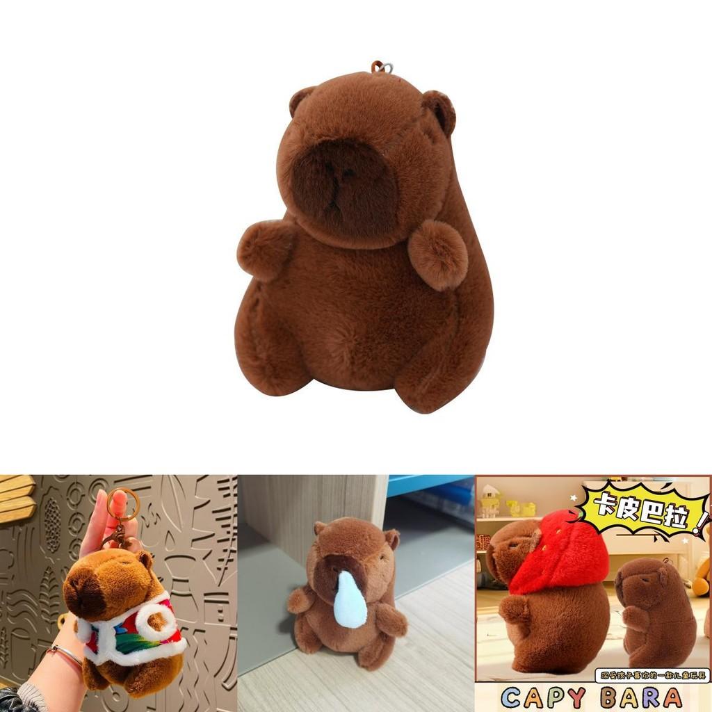 Endearing Capybara Plush Toy Keyring With Plush Fabric And Adorable Features