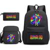 Cr7 Ronaldo 67 Patroon Schoolrugzak Set met Schoudertas en Etui voor Tieners Kinderen Meisje Jongen Lichtgewicht Ruime Schooltas
