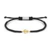 Nomination Bracelet Uomo Refined Black Cotton Strap 18K Yellow Gold (Anchor) 150503/002