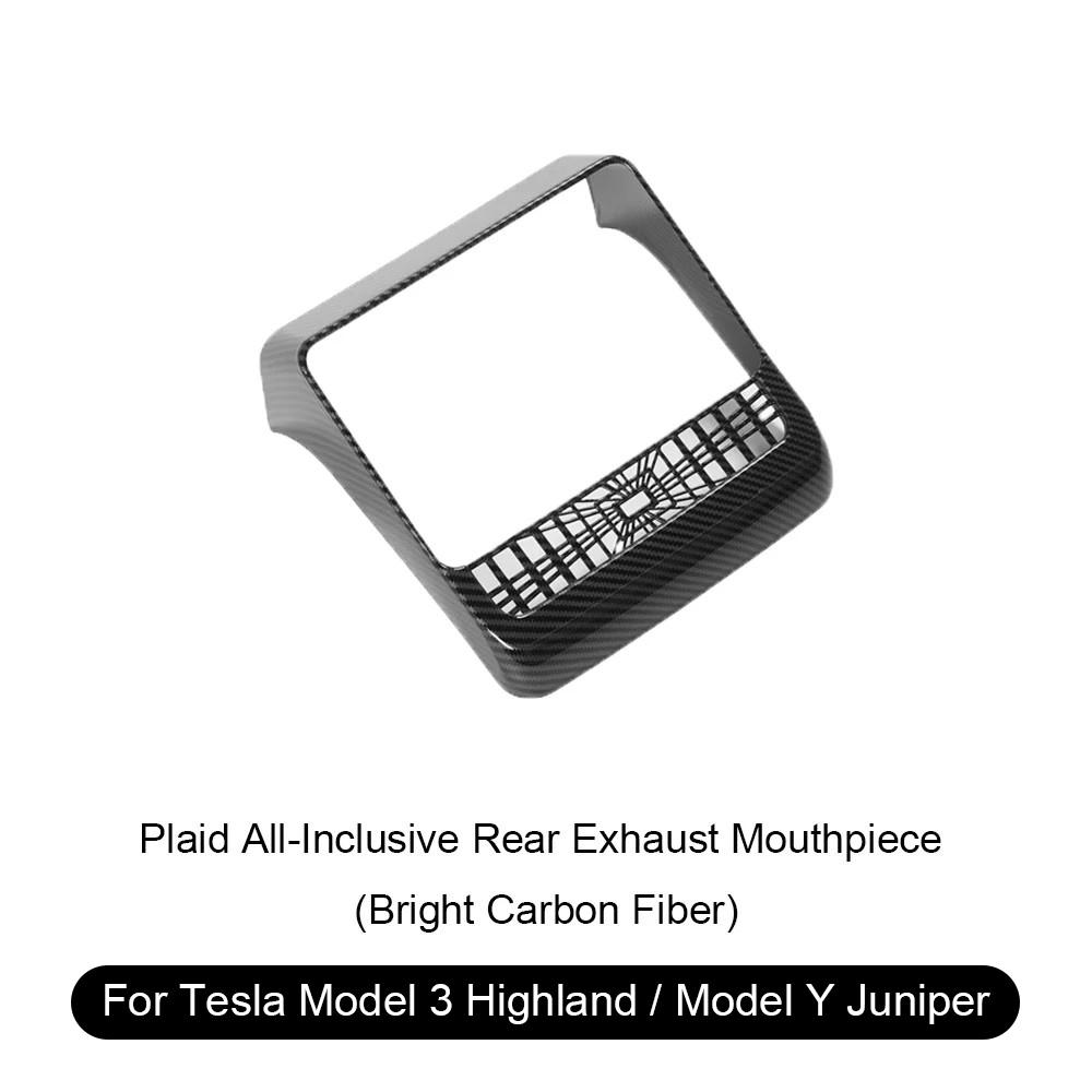 For Tesla Model 3 Highland Rear Air Vent Cover Model Y Juniper Center Armrest Box Back Conditioner Outlet Grille Protector Cover