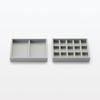 MUJI Stackable Velour Case, Vertical, for Acrylic Cases, Gray, 155cm (W) x 12cm (D) x 25cm (H),