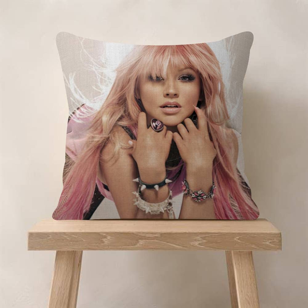 Christina Aguilera Singer Pillow Gift Home Office Decoration Pillow Bedroom Sofa Car Cushion CoverPillow Case