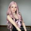 Long Wavy Synthetic Wig With Middle Part Golden Blonde Curly Hairpiece Women Heat Resistant Fiber 65cm Length Universal