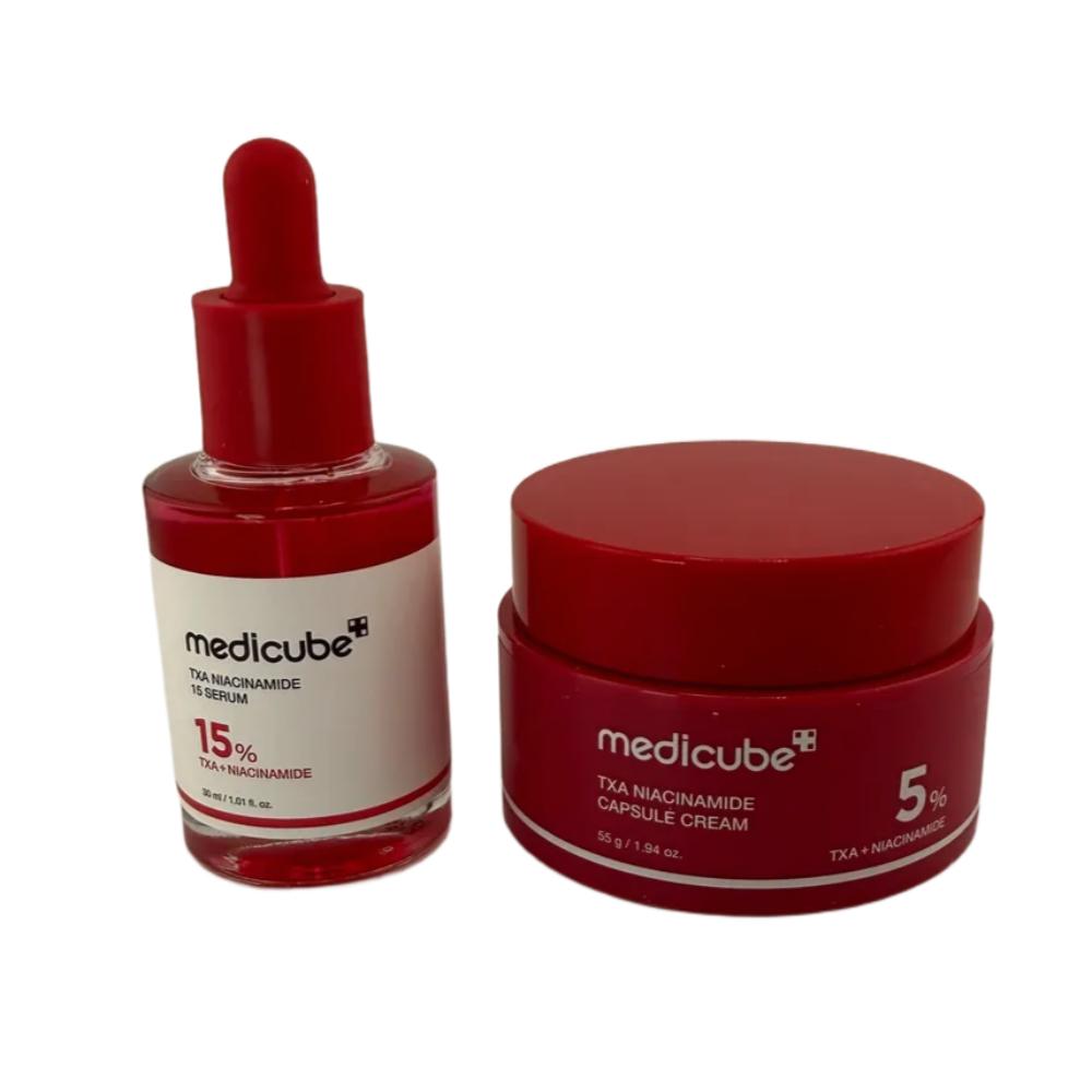 Medicube Unisex Dark/Cream Tranexamic Acid Spot Toning Set — Spot & Tone-Correcting Serum +