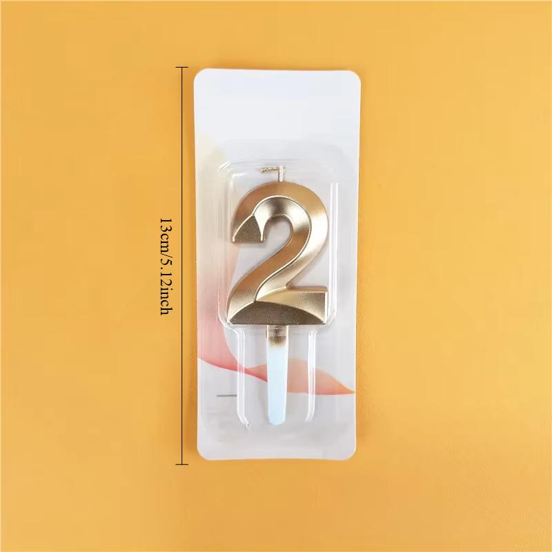 Birthday Candles Cake Decorating Candle 3D Number Glitter Digital Candle Cake Topper Birthday Party Wedding Cake Decor