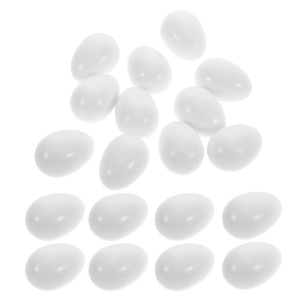24Pcs Realistic Plastic Bird Eggs Artificial Nesting Decoys Clutch Control Deterring Egg Laying Aviary Breeding Supplies Parrot