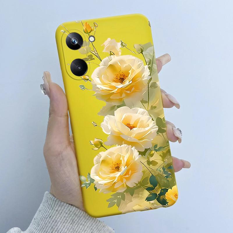 For Realme 10 Pro Phone Case RMX3661 Butterfly Flower Girl Design Soft Silicone TPU Back Housing for Realme 10Pro 5G 2022 Cover