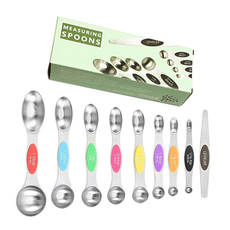 

ZISIZ Colorful Stainless Steel Double-Ended Measuring Spoon Set
