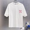 9283 Off-White Summer Men's and Women's Pure Cotton Print Oversized T-shirt Street Wear