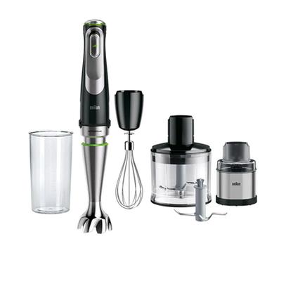 Braun | MQ9138XI MultiQuick 9 | 1200 W | Handmixer | Handmixer | Antal hastigheter 3 | Hackare | Iskrossning | Svart/Rostfritt stål