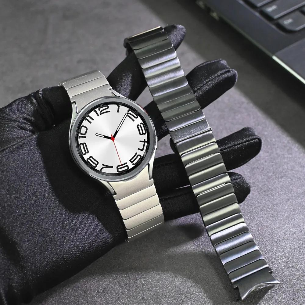 Bracelet for Samsung galaxy watch 8 7 6 4 classic 46mm 47 43mm band no gaps stainless steel strap for watch 4 5 pro 44mm 40 45mm