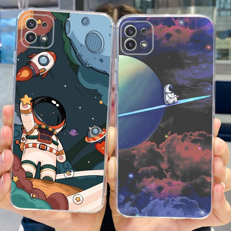 Stylish Phone Case For Samsung Galaxy A22 5G A22S A22 4G Transparent TPU Soft Silicone Back Cover For Samsung A22 A225F A226B