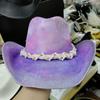 2024 Summer Straw Cowboy Hat Women's Fashion Cowgirl Straw Hat Pink Hat Men's Western Cowboy Hat Summer Travel Visor Hat