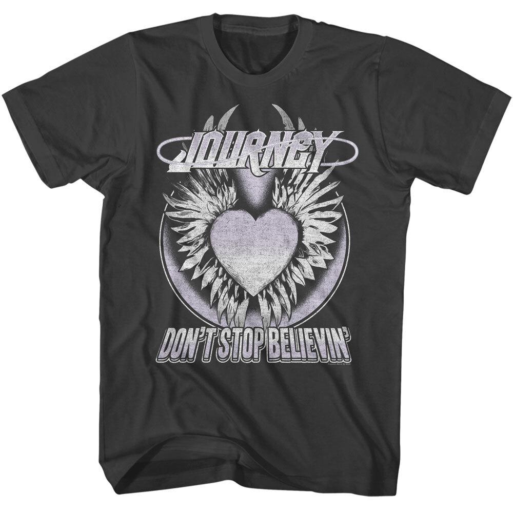 Journey T-Shirt Music Rock Band Men039;s Don039;t Stop Believing Heart Smoke Cotton Unisex T-Shirt XXXL