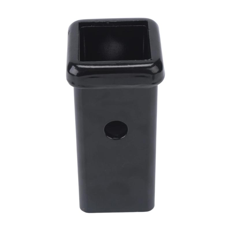 Flanged Trailer Receiver Tube 6 inch with Square Steel Construction, Side Pin Hole, and Treated Black Finish for Towing Modification Projects