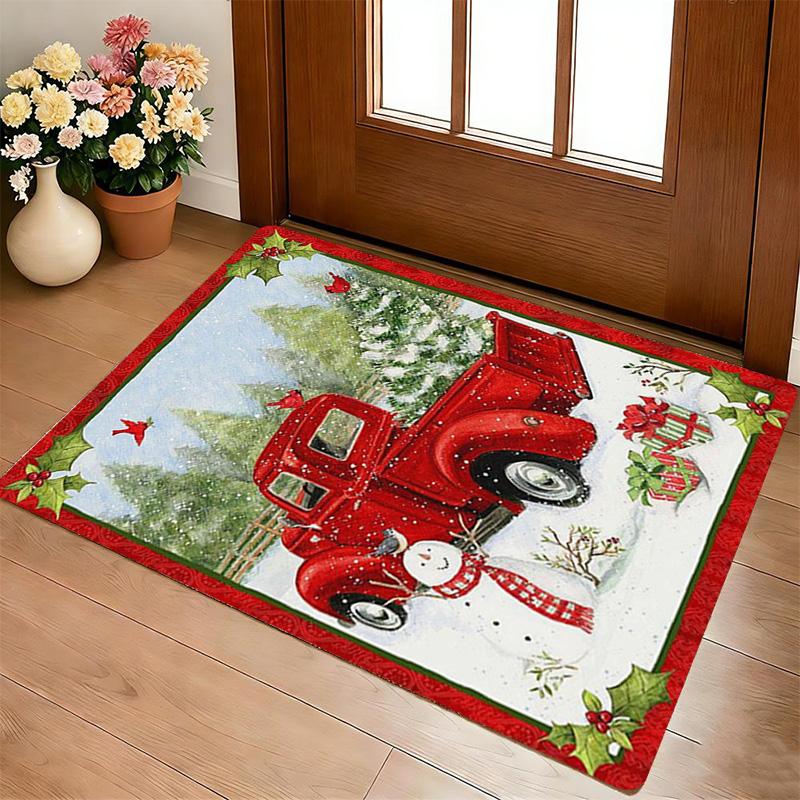 Christmas Truck Living Room Nonslip Area Rug Soft Carpet For Bedroom Game Playroom Sofa Office Home Decor Doormat Christmas Gift C9302272