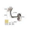 4PCS Stainless Stair Steel Handrail Brackets With Install Accessories Glass Balustrade Stair Wall Mount Bracket Hardware Tool