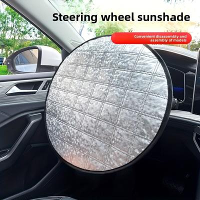 Universal Car Steering Wheel Cover - Heat Shield, Sun Protection, High-Temperature Resistant, Anti-Glare Design, Suitable for Various Models