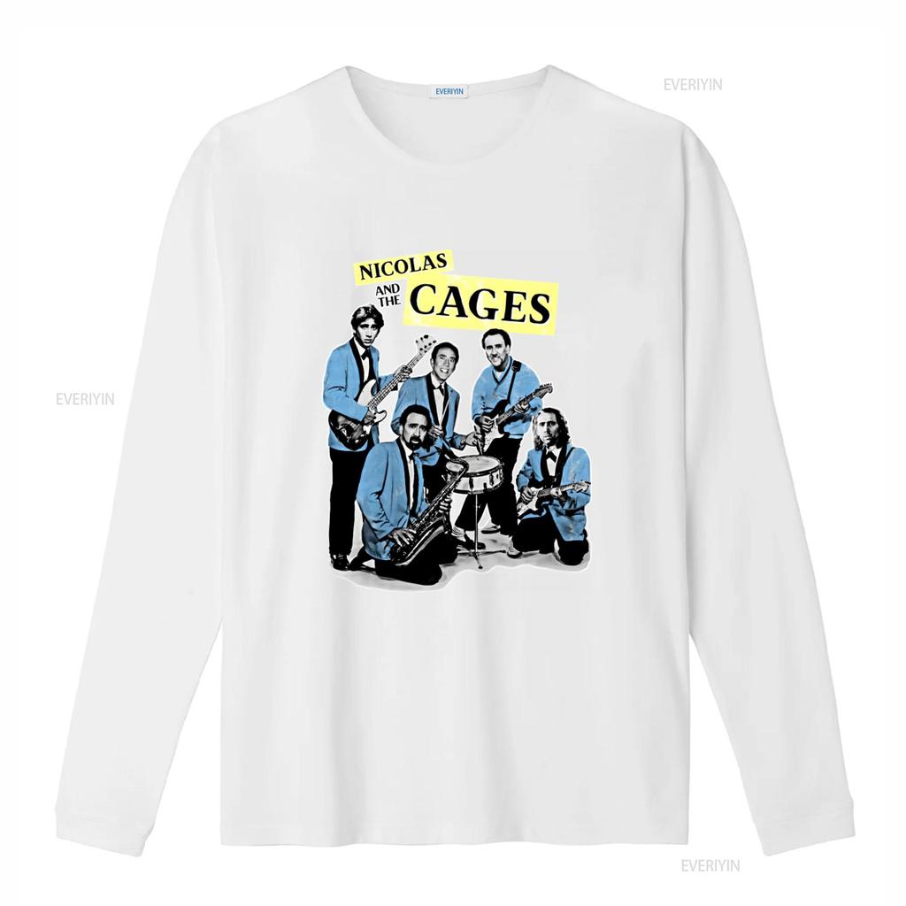 Nicolas Cage Band Music T Shirt and the Cages Design All Sizes Colors Available Vintage Washed Slightly Fashion