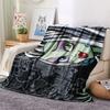 Frankie Stein Printed Flannel Blanket, Soft Throw for Bedroom Sofa, Washable, Fan Merchandise, Great Gift.