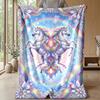 Rainbow Unicorn with Stars Theme blanket Lightweight Warm Flannel Blanket Decorative Throw Blanket for Home Decoration